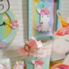 Arquivo de corte para caixas e decoração temática de festa infantil unicórnio simples nos formatos Studio, PNG e PDF, ideal para festas rápidas.