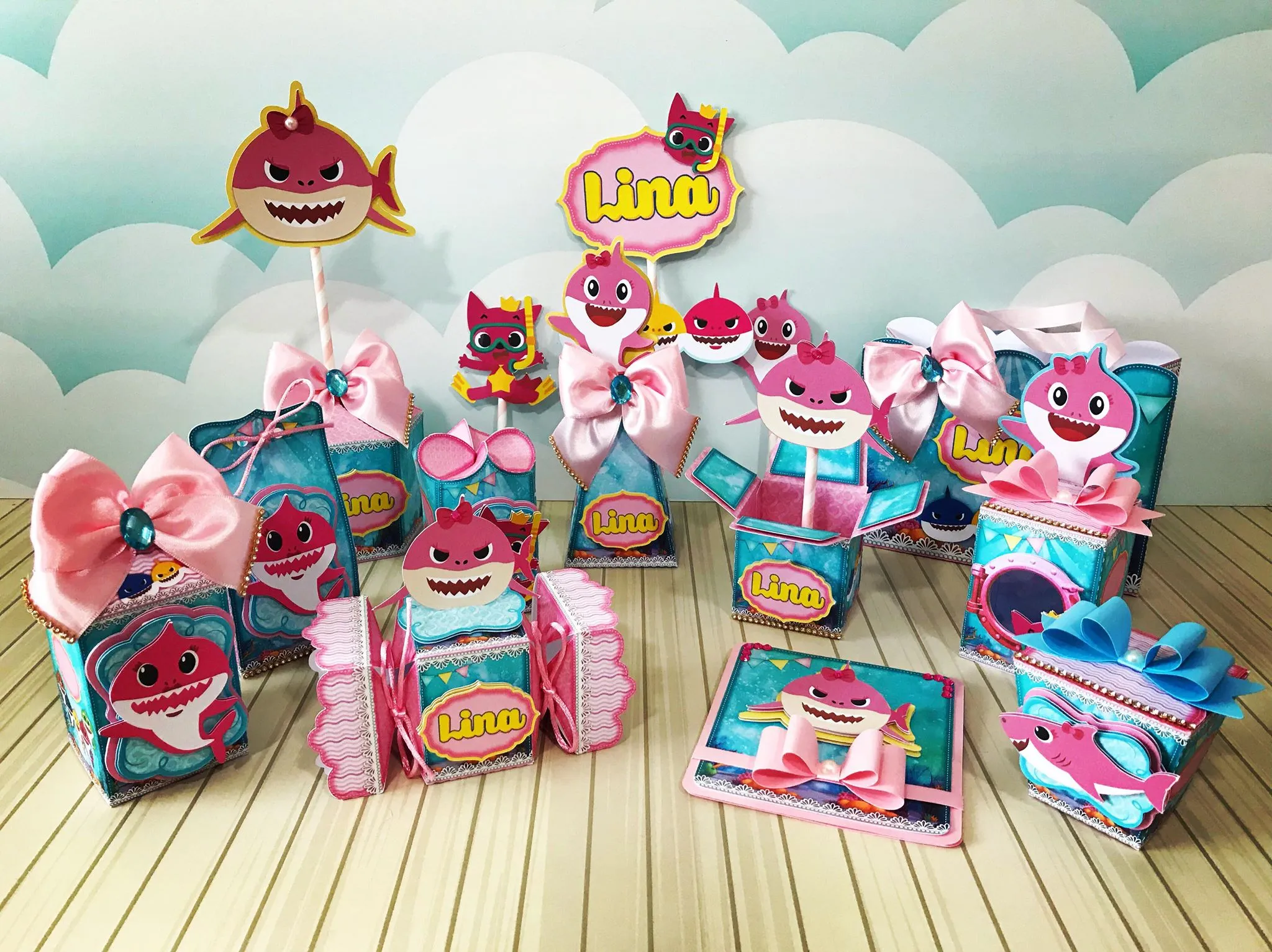 Festa Tema Baby Shark Studio Png e Pdf