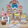 Elementos de decoração premium tema confeitaria luxo em formatos digitais Studio e PDF.