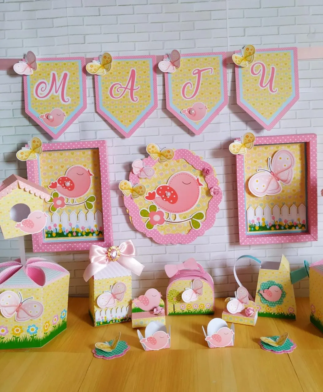 Festa Tema Passarinhos e Jardim Studio Png e Pdf