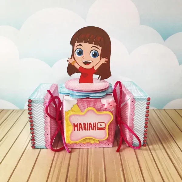Itens personalizados para festa Giovanna Luccas Neto em arquivo digital Studio e PDF.