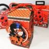 Topper de bolo Ladybug para festa simples e barata em arquivo digital pronto para corte.