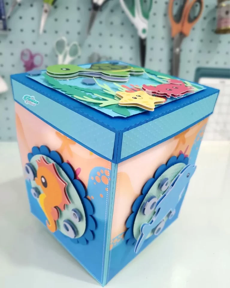 Arquivo digital para kit festa na caixa fundo do mar em formato Studio e PDF para aniversário.