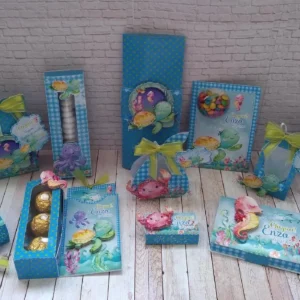 Topo de bolo fundo do mar tema de aniversário em arquivo de corte digital para Silhouette Studio.