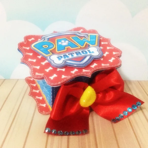 Topper de bolo e elementos de kit festa tema Patrulha Canina em arquivo digital pronto para imprimir e cortar.