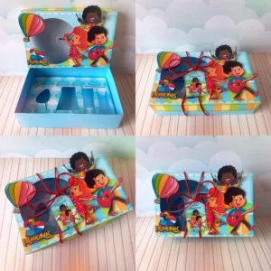 Kit mini confeiteiro tema 3 Palavrinhas em arquivo digital Studio, PNG e PDF para festa.