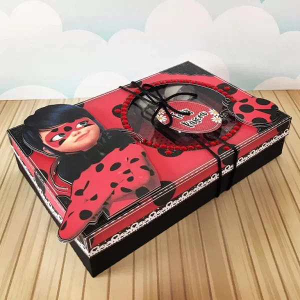 Arquivo digital para caixa mini confeiteiro Ladybug Páscoa em formato Studio.