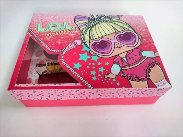 Arquivo de corte para kit mini confeiteiro de Páscoa tema Lol Surprise em formato Studio.