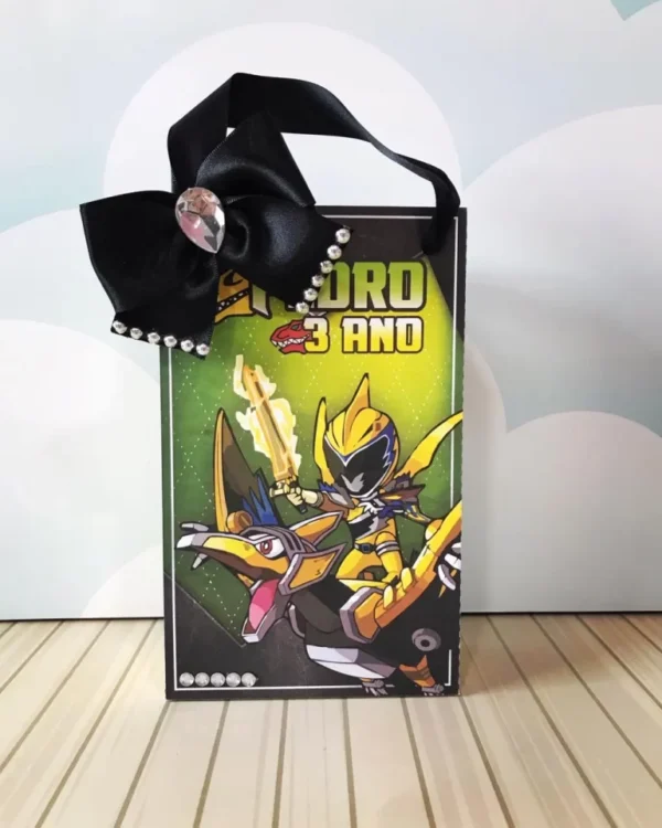 Itens personalizados para festa Power Rangers Dino Charge em arquivo digital Studio, PNG e PDF.