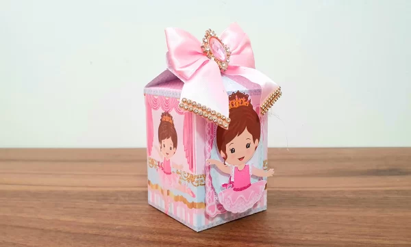 Arquivo digital para personalizados de aniversário no tema Bailarina em formato Silhouette Studio.