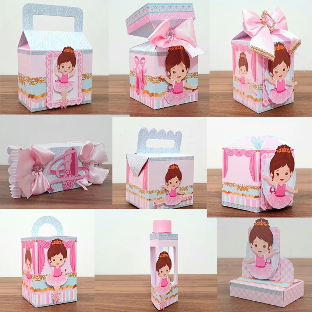 Arquivo digital para personalizados de aniversário no tema Bailarina em formato Studio.