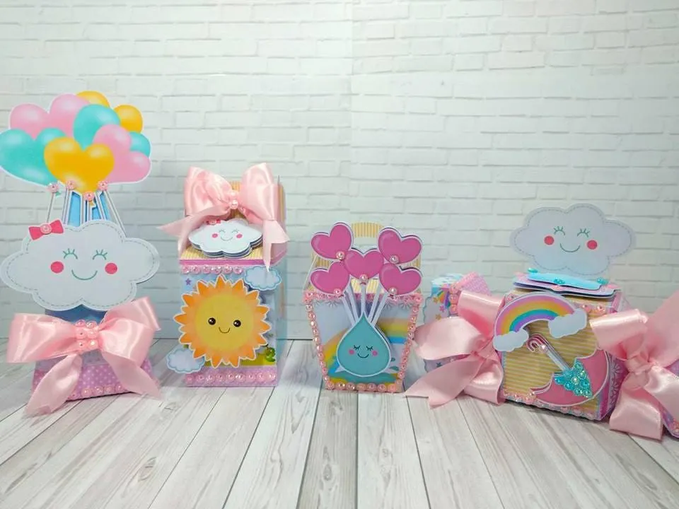 Tema de Festa Chuva de Bênçãos Simples Studio