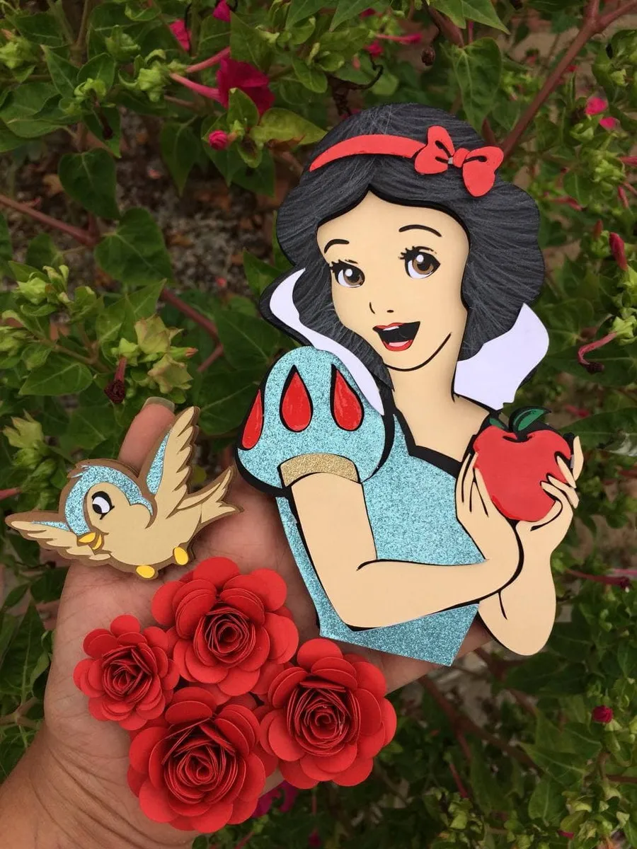 Topo de Bolo Branca de Neve para Imprimir Studio