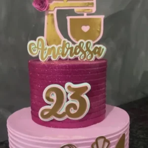 Topo de bolo tema confeiteira para cortar no software Silhouette Studio em arquivo digital.