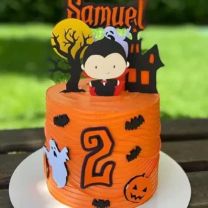 Topo de bolo Halloween vampiro em arquivo digital para Silhouette Studio e decoração de festa.