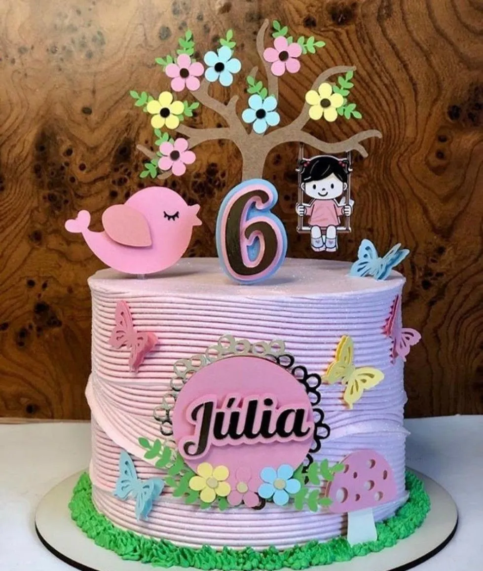 Topo de Bolo Jardim Encantado Studio