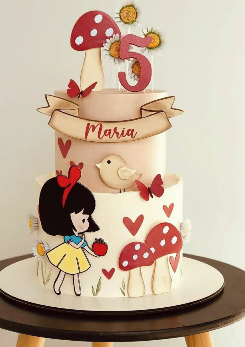 Topo de Bolo Luxo Branca de Neve Studio