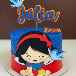 Topper de bolo tema Branca de Neve para corte em Silhouette Studio em arquivo digital.