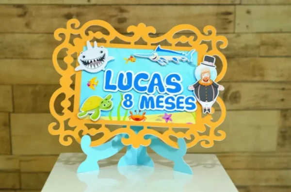 Kit de arquivos digitais para personalizados de aniversário tema Bita Fundo do Mar com corte digital e manual.