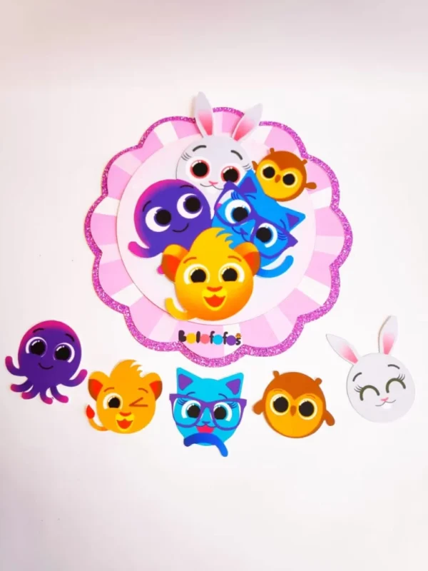 Itens personalizados para festa Bolofofos Menina em arquivo digital Studio e PDF.