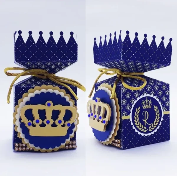 Arquivo digital de corte para itens de aniversário no tema Realeza em formato Silhouette Studio.