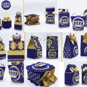 Kit de arquivos de corte Silhouette Studio para festas de aniversário tema Realeza.