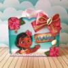 Topper de bolo e elementos de decoração para aniversário no tema Moana Bebê prontos para imprimir e recortar.