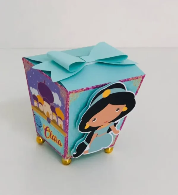 Topo de bolo para imprimir do tema Aniversário da Princesa Jasmine em formatos digitais Studio e PDF.