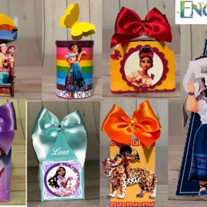 Arquivo digital de corte para festa de aniversário no tema Encanto Disney em formatos Studio e PDF.