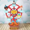 Kit de arquivos digitais para personalizados de aniversário tema Bita Circo com corte digital e manual.