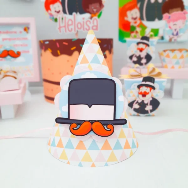 Design de corte para festa de aniversário no tema Mundo Bita Rosa em Studio e PDF.