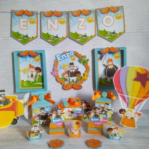 Kit de arquivos digitais para personalizados de aniversário tema Mundo Bita com corte digital e manual.