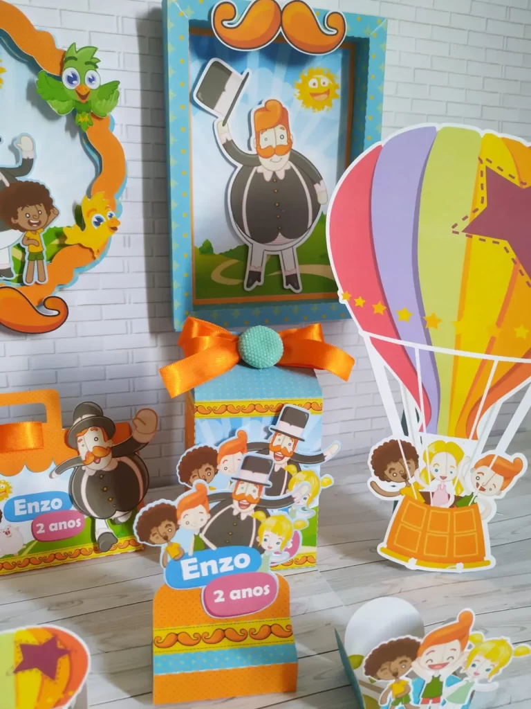 Itens de aniversário e elementos de decoração tema Mundo Bita prontos para imprimir e recortar.
