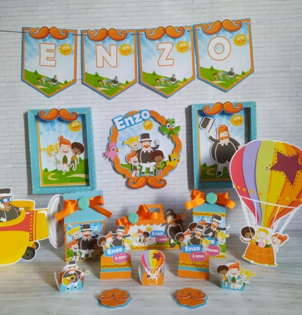 Kit de arquivos digitais para personalizados de aniversário tema Mundo Bita com corte digital e manual.