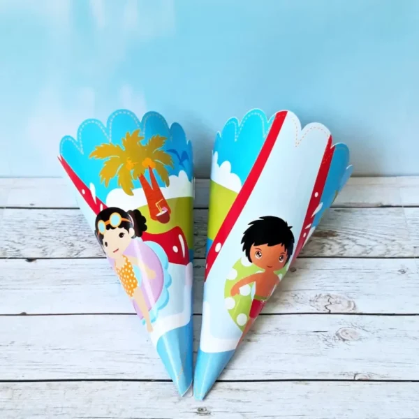 Kit de arquivos digitais para personalizados de aniversário infantil tema Pool Party com corte digital e manual.