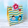 Design de corte para festa de aniversário infantil no tema Pool Party em formatos Studio e PDF.