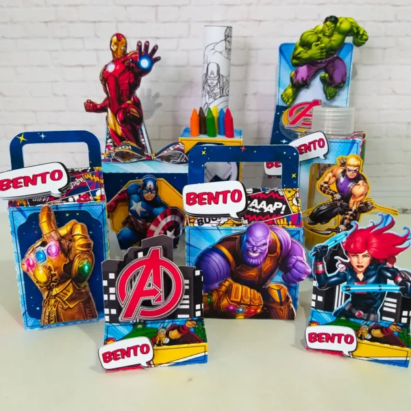 Arquivo digital de corte para itens de aniversário no tema Avengers em formatos Studio e PDF.