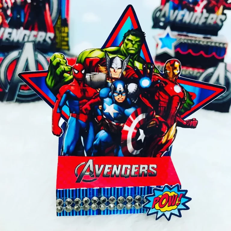 Itens personalizados para aniversário Os Vingadores em arquivo digital Studio e PDF.