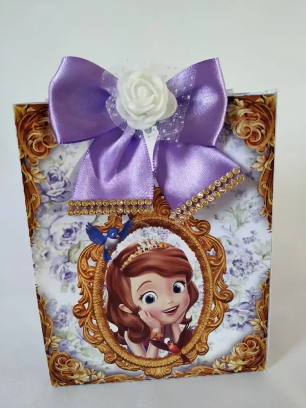 Topper de bolo e elementos de decoração tema Princesinha Sofia prontos para imprimir e recortar em Studio e PDF.
