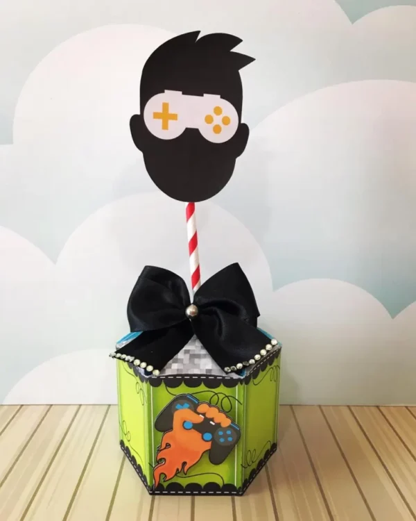 Kit de arquivos digitais para personalizados de aniversário tema games com corte digital e manual.
