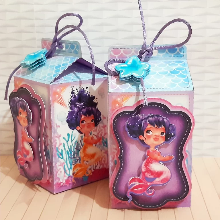 Moldes práticos de scrapfesta para personalizados de aniversário de sereia em formatos Studio, PNG e PDF.