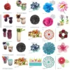 Arquivo digital de corte para caixas de cartão com flores 3D em formato Silhouette Studio.