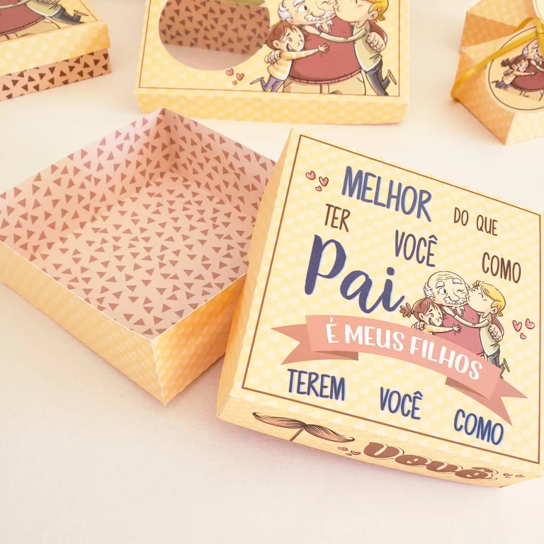 Moldes fáceis de scrapfesta para caixinhas de Dia dos Avós nos formatos digitais Studio e PDF.