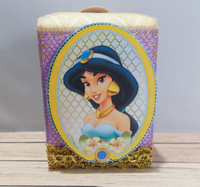 Topo de bolo para imprimir do tema Jasmine do Aladdin em arquivos digitais Studio e PDF para festa de menina.