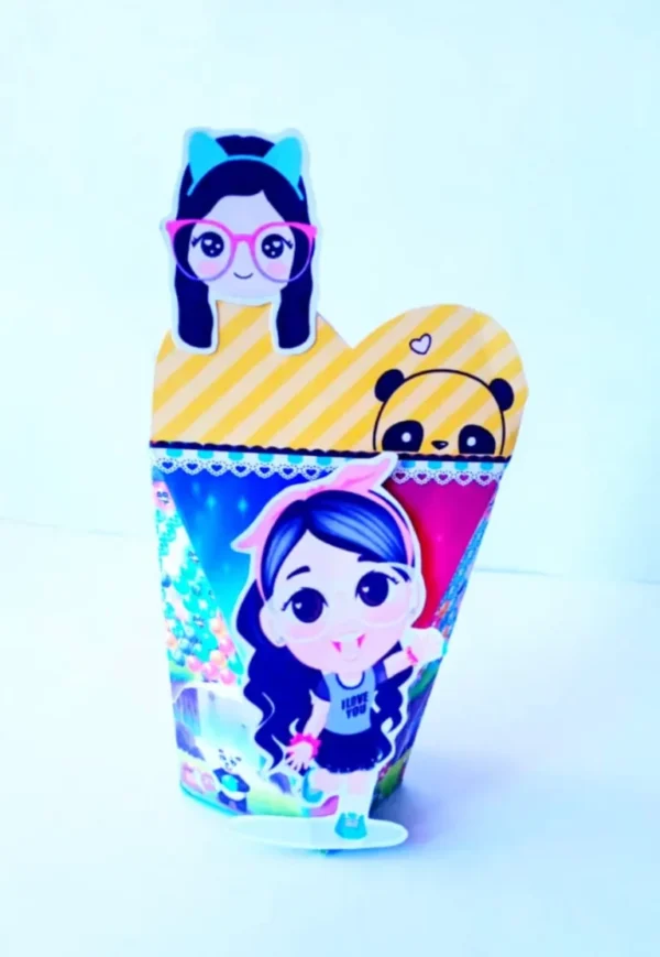 Arquivo digital para personalizados de aniversário tema Luluca com corte digital e manual.