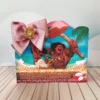 Topper de bolo e elementos de decoração tema Moana prontos para imprimir e recortar.
