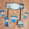 Itens personalizados para aniversário de Polícia em arquivo digital Studio e PDF.