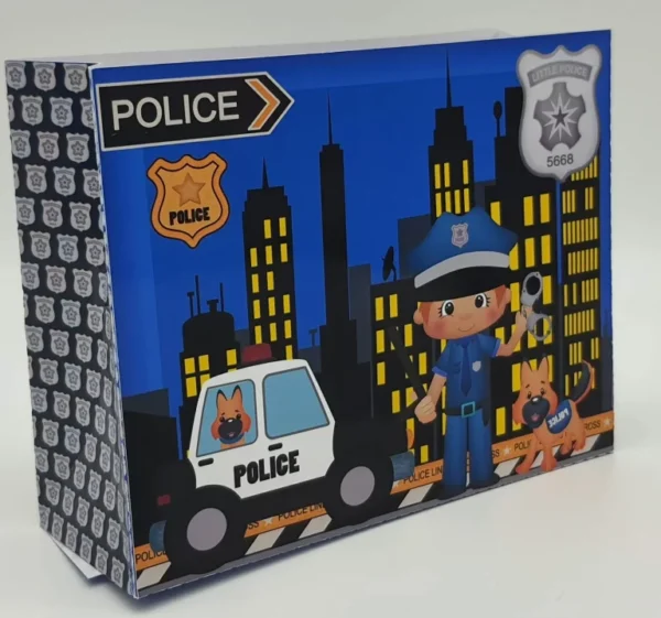 Kit de arquivos digitais para personalizados de aniversário tema Polícia no formato Studio.