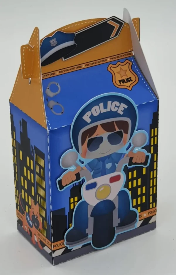 Itens personalizados para aniversário de Polícia em arquivo digital para Silhouette Studio.