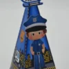 Topper de bolo e elementos de decoração tema Polícia prontos para recortar no Silhouette Studio.